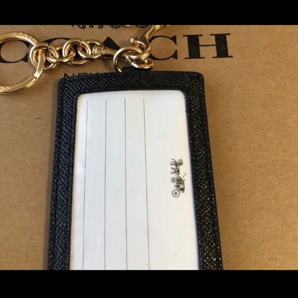 Coach Glitter Black Lanyard and Keychain Box Set NWT - Picture 3 of 3